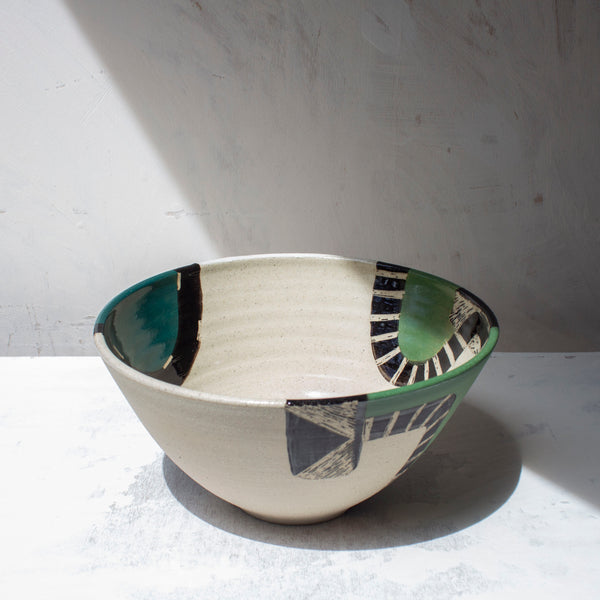 Moss Pathways - Splayed Bowl #2