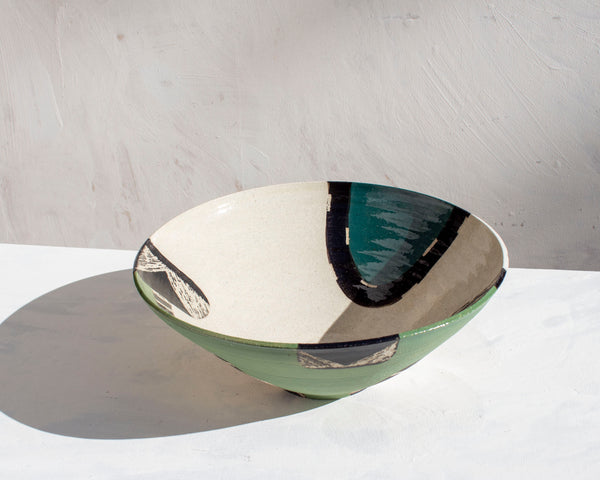 Moss Pathways - Splayed Bowl