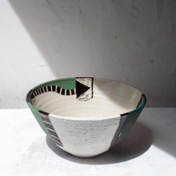 Moss Pathways - Splayed Bowl #2