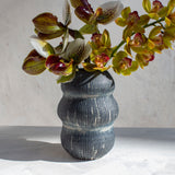 Painterly Blue Steel - Figurative Vase