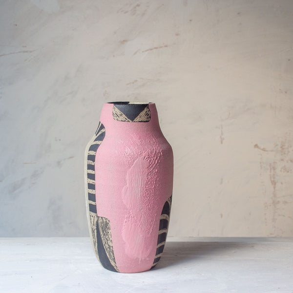 Pink Pathways - Contoured Vase