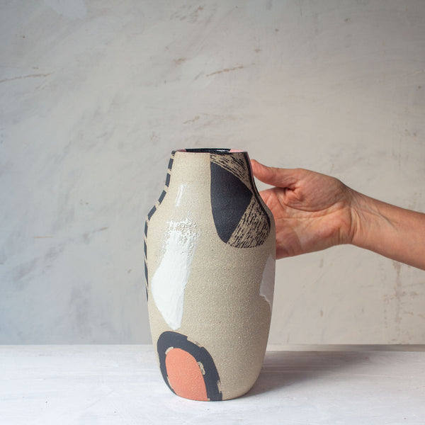 Pink Pathways - Contoured Vase