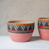 Tri-Burst - Pink Rounded Planter