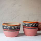 Tri-Burst - Pink Rounded Planter