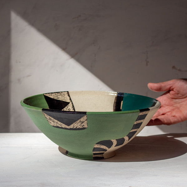 Moss Pathways - Splayed Bowl