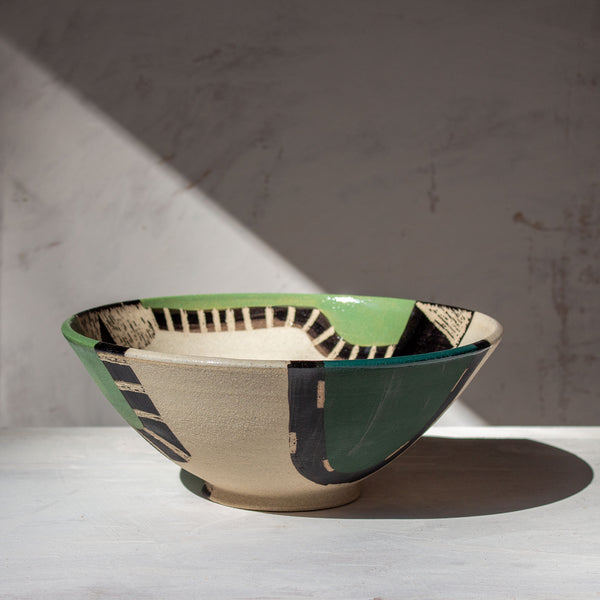 Moss Pathways - Splayed Bowl