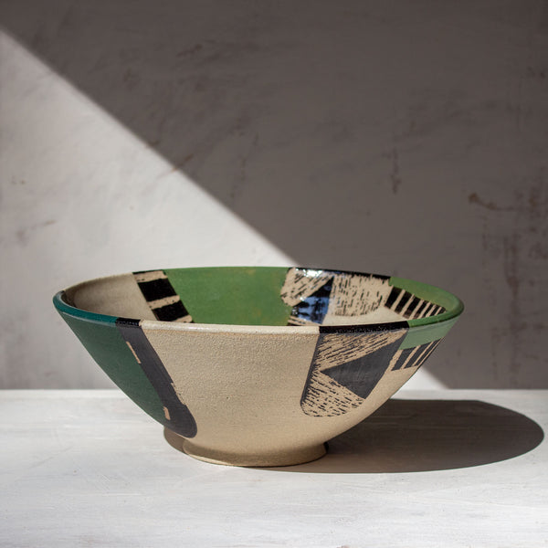 Moss Pathways - Splayed Bowl