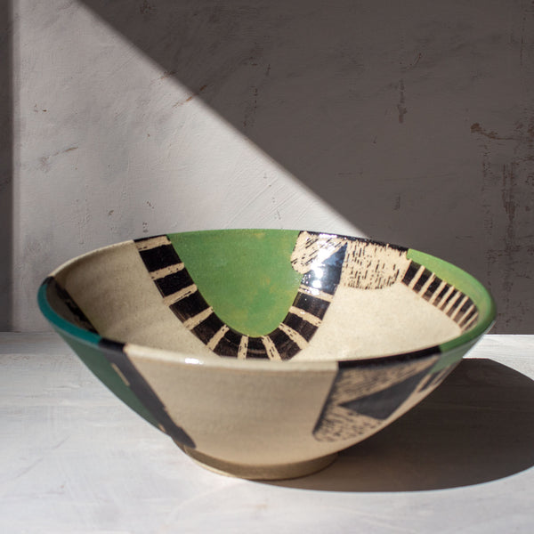 Moss Pathways - Splayed Bowl