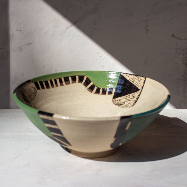 Moss Pathways - Splayed Bowl