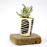 Masked Stripe Little Vase - Black