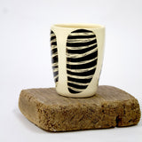 Masked Stripe Little Vase - Black