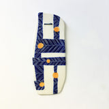 Crosshatch Ceramic Platter // Wallpiece - Navy & Tangerine