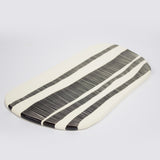 Ceramic Platter  - BW Stripey Road