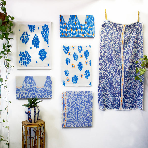 Teal Diamonds Little Textile - Ultramarine & Teal