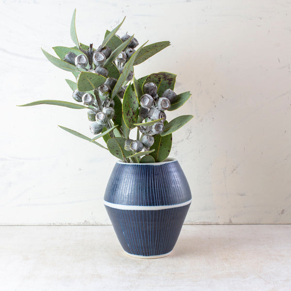 Blue Steel -  Angular Vase #2