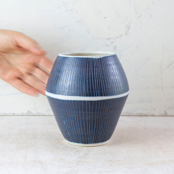 Blue Steel -  Angular Vase #2