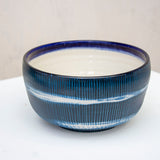 Painterly Blue Steel - Low Bowl