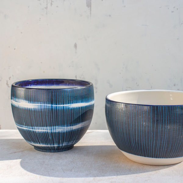 Painterly Blue Steel - Bowl