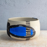 Electric Pathways Bowl - Black, Electric blue and Turquoise