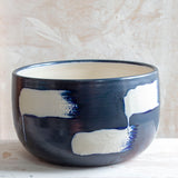 Slip Brushstroke Vessel - Blue Steel