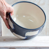 Slip Brushstroke Vessel - Blue Steel