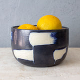 Slip Brushstroke Vessel - Blue Steel