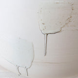Slip Brushstroke Vessel - White with oxide