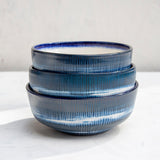 Painterly Blue Steel - Tall Bowl