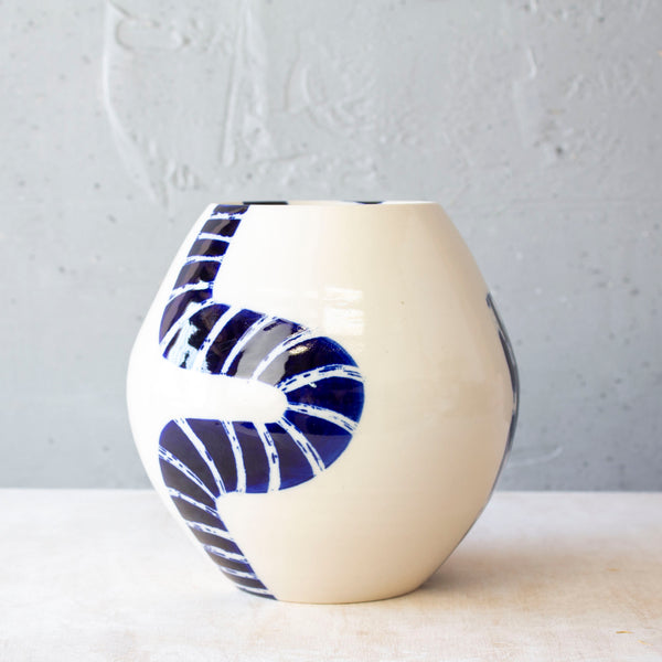 Kink in the Road  - Bulbous Vase
