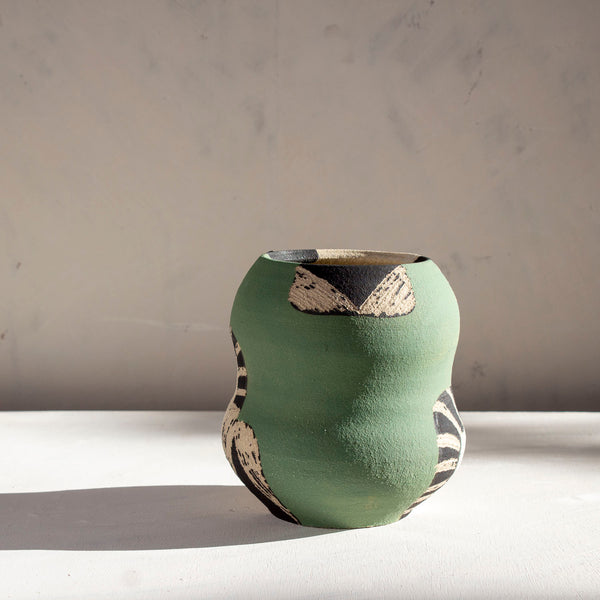 Moss Pathways - Contoured Vase