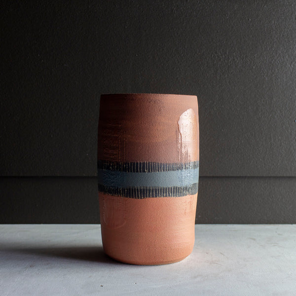Burnt Earth - Cylindrical Vase