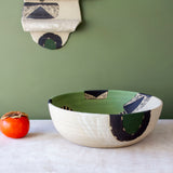 Moss Pathways Deep Platter - Black, Moss and Forest Green