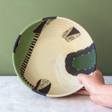 Moss Pathways Deep Platter - Black, Moss and Forest Green