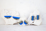 Tri Burst medium disc earrings - Electric Blue