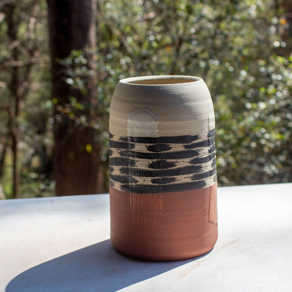 Ikat Stripe - Enclosed Large Vase