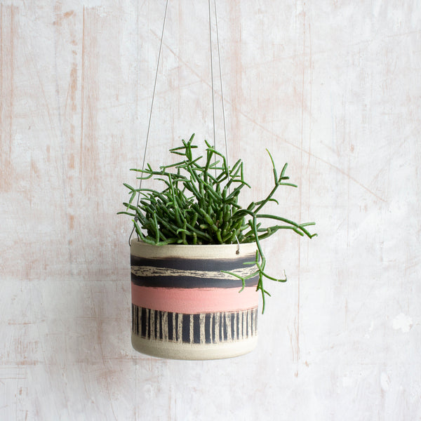 Textured Galah -  Large Hanging Planter