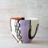Sunset Pathways Jumbo Bowl - Black, Nasturtium & Lilac