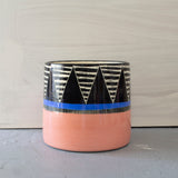 Tri Burst L Jumbo Planter - Black Watermelon & Electrc Blue