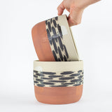 Ikat Stripe - XLarge Planter