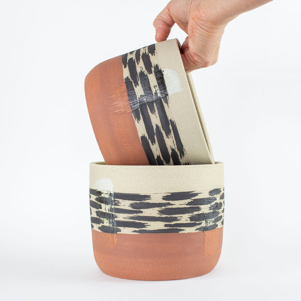 Ikat Stripe - XLarge Planter