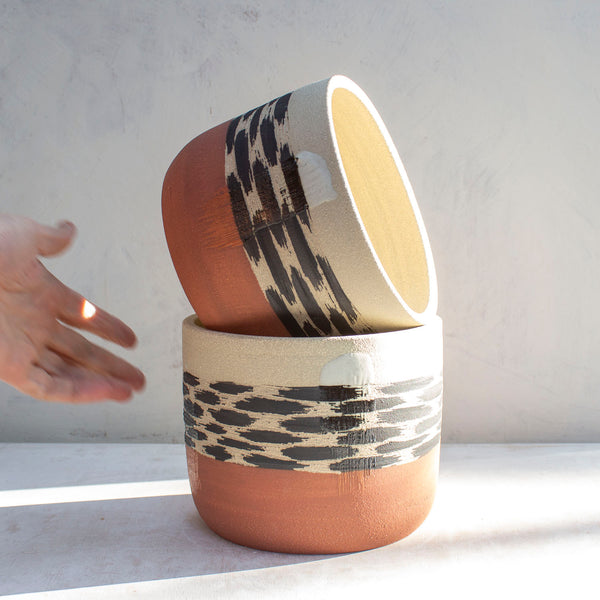 Ikat Stripe - XLarge Planter
