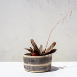 Textured Linear Stripe - Large Planter