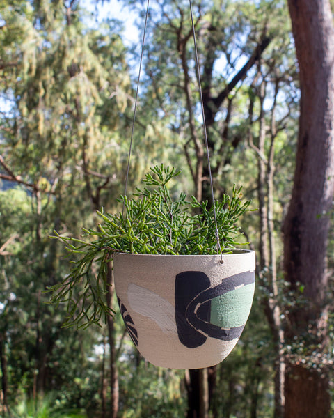 Moss Pathways #2 - Rounded Hanging Planter