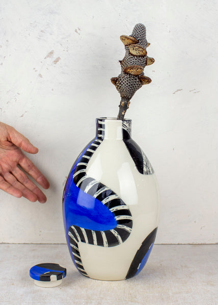 Electric Pathways - Lidded Bottle