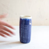 Indigo Stripe - Cylindrical Little Vase