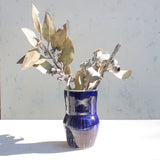 Indigo Stripe - Bulbous Vase