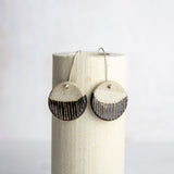 Half Moon little disc earrings - Black
