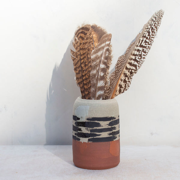Ikat Stripe - Enclosed little Vase
