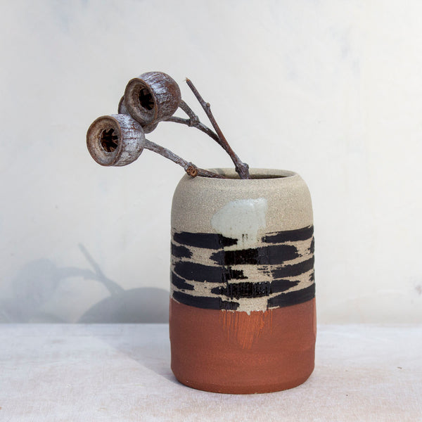 Ikat Stripe - Enclosed little Vase