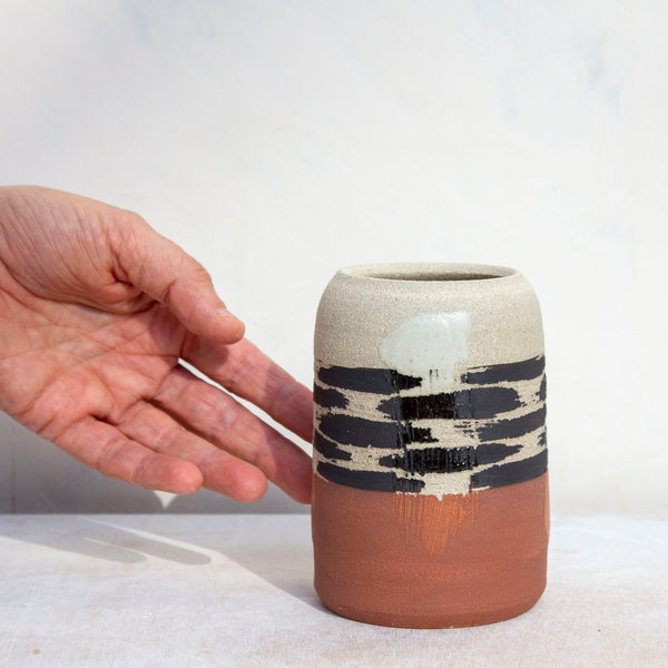 Ikat Stripe - Enclosed little Vase